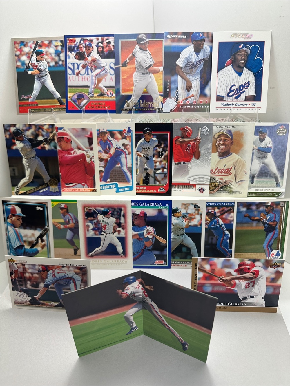 Vladimir Guerrero Sr. & Andres Galarraga vintage lot of 22 (Expos + various)